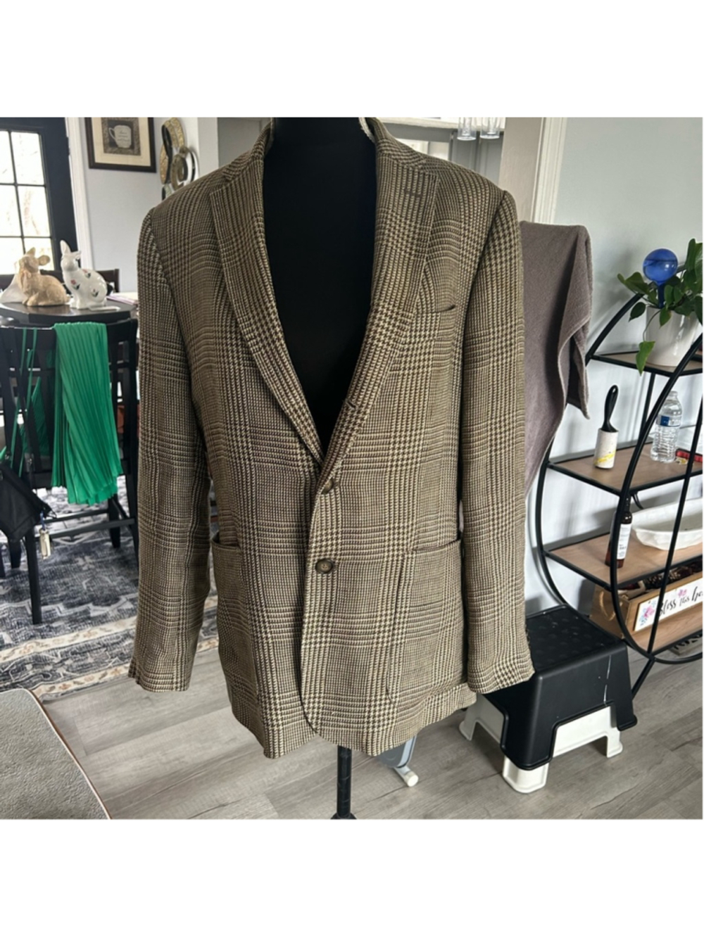 Classic Brown Plaid Men's Blazer house of bruar see measurements